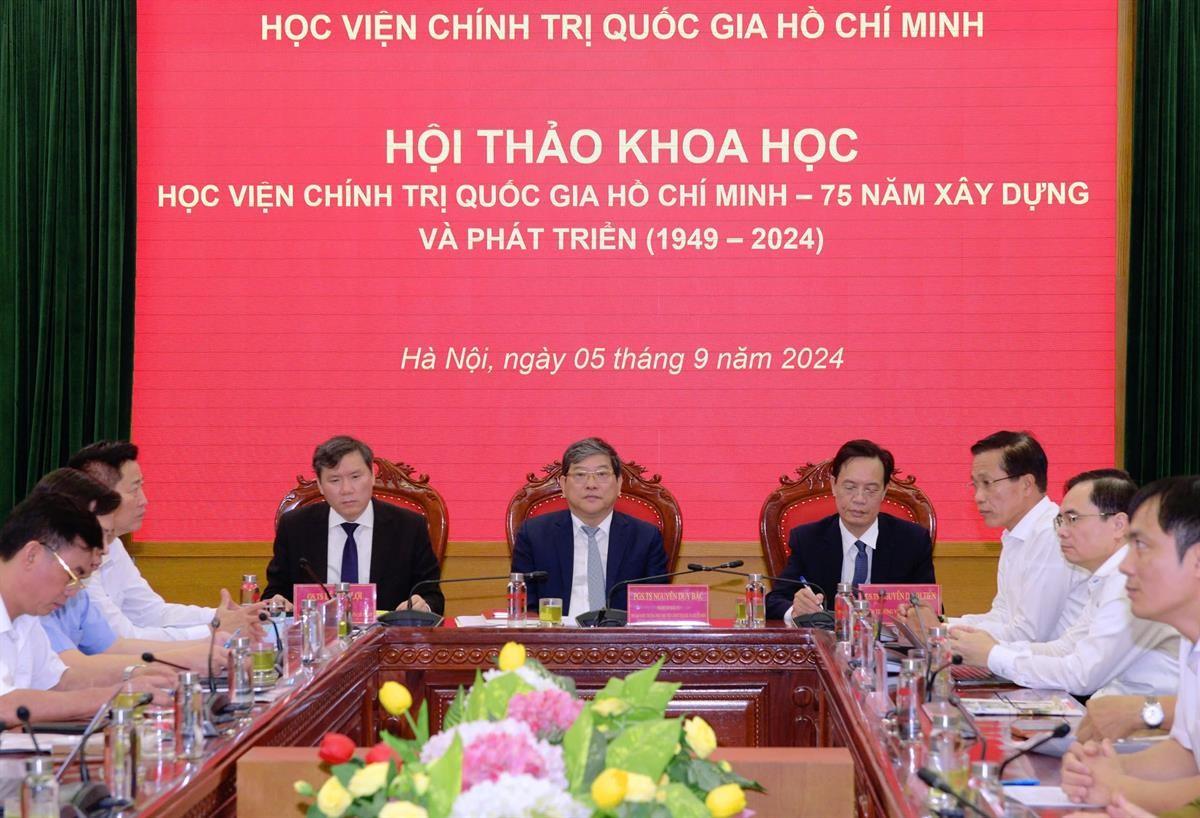 Hội thảo khoa học “Học viện Chính trị quốc gia Hồ Chí Minh - 75 năm xây dựng và phát triển (1949-2024)”