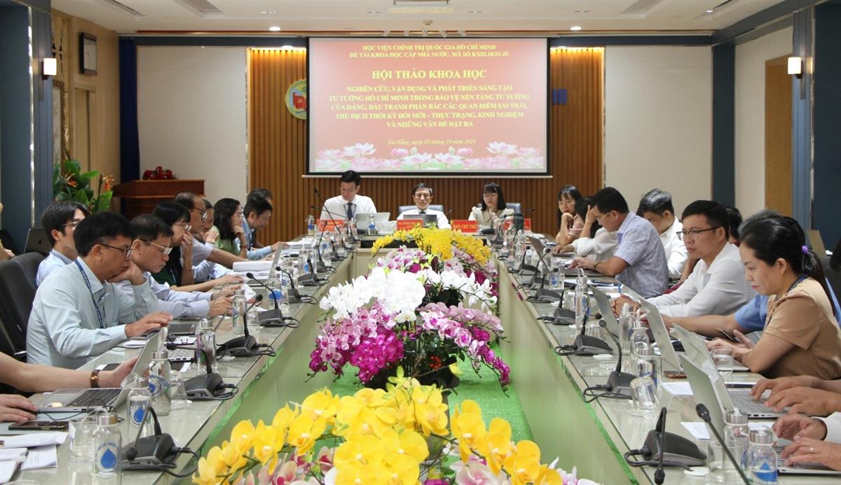 Hội thảo khoa học: “Nghiên cứu, vận dụng và phát triển sáng tạo tư tưởng Hồ Chí Minh trong bảo vệ nền tảng tư tưởng của Đảng, đấu tranh phản bác các quan điểm sai trái, thù địch thời kỳ đổi mới - Thực trạng, kinh nghiệm và những vấn đề đặt ra”